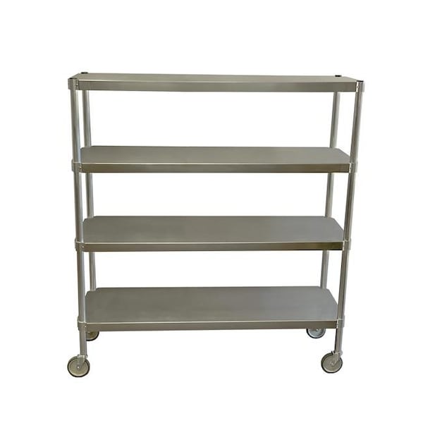 Prairie View Industries Prairie View N204836-4-CHL2 Mobile 4 Tier Queen Mary Shelving Units; 54 x 20 x 36 in. A204836-4-CHL2 - main
